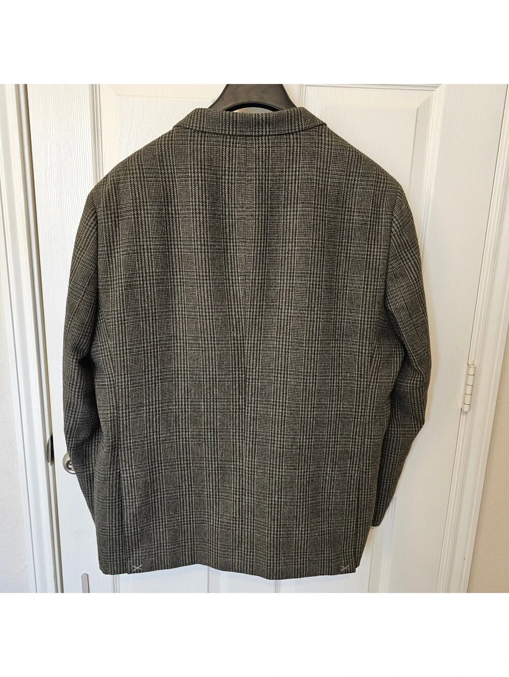 Nautica Modern Fit Mens Sport Coat Classic Brown Plaid Tailored size 50R